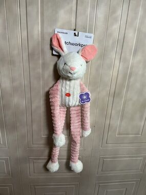 Brand New Patchwork Long Leg  Bunny 🐰 Dog Clinker & Squeaky  Toy 26 ”